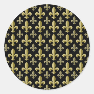 Fleur-de-lis Classic Round Sticker
