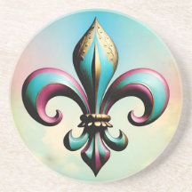 Fleur de lis Coaster, Catholic 