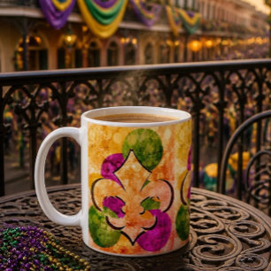 Fleur-de-Lis Colourful Coffee Mug
