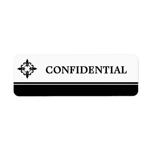 Fleur de Lis Confidential Labels (Front)