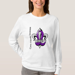 Fleur De Lis Cystic Fibrosis Hope T-Shirt