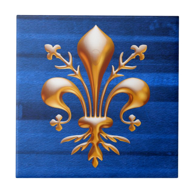 Fleur de Lis (de Lys) Tile (Front)