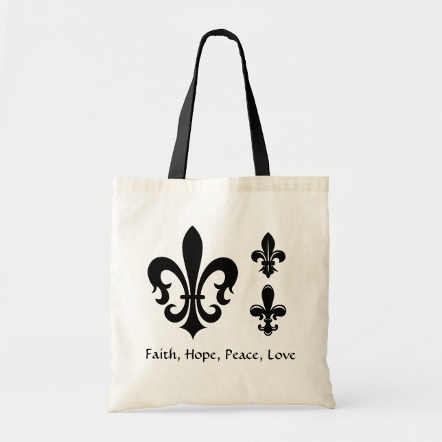 Fleur de lis decorative tote (Front)
