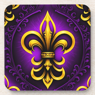 Fleur De Lis Design Coaster