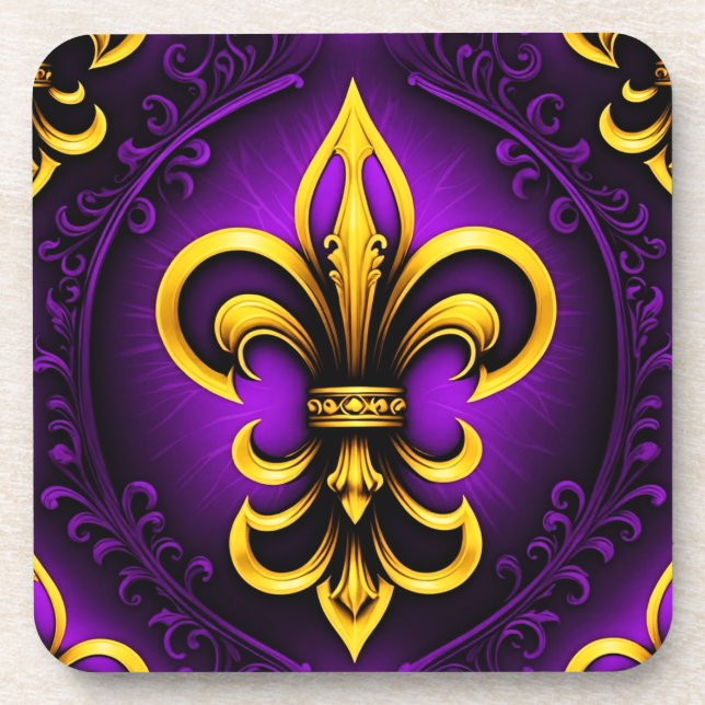 Fleur De Lis Design Coaster (Front)