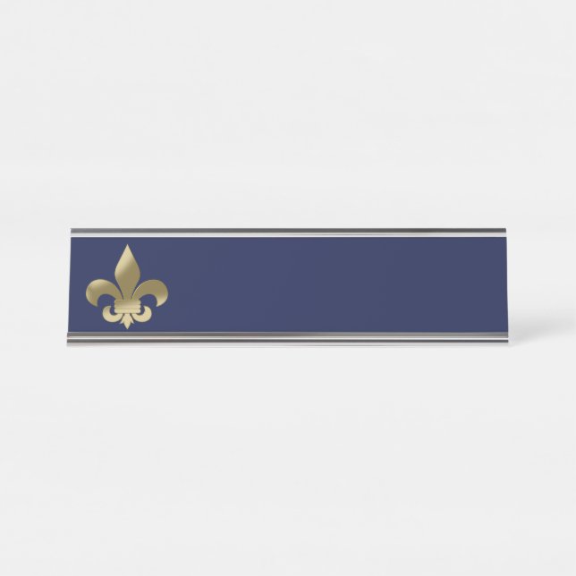 Fleur de Lis Desk Name Plate (Front)