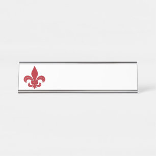 Fleur de Lis Desk Name Plate