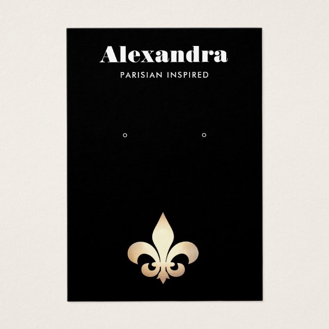 Fleur De Lis Earring Display Card (Front)