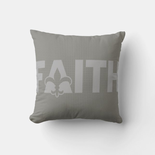 Fleur de lis Faith Cushion (Front)