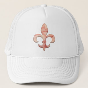 Fleur de lis Faux Stone 3 Trucker Hat