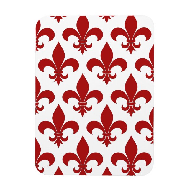 Fleur de lis French Red Symbolic Magnet (Vertical)