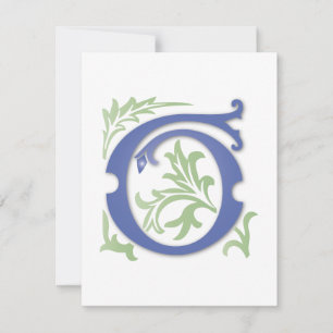 Fleur-de-lis G Monogram Invitation