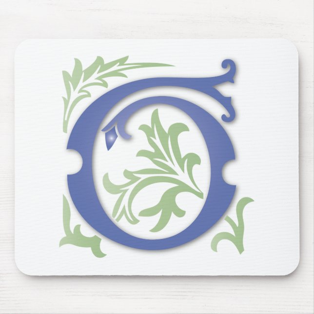 Fleur-de-lis G Monogram Mouse Pad (Front)