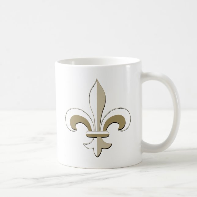 Fleur de lis - Gold Coffee Mug (Right)
