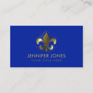 Fleur-de-lis - Golden Gradient Business Card