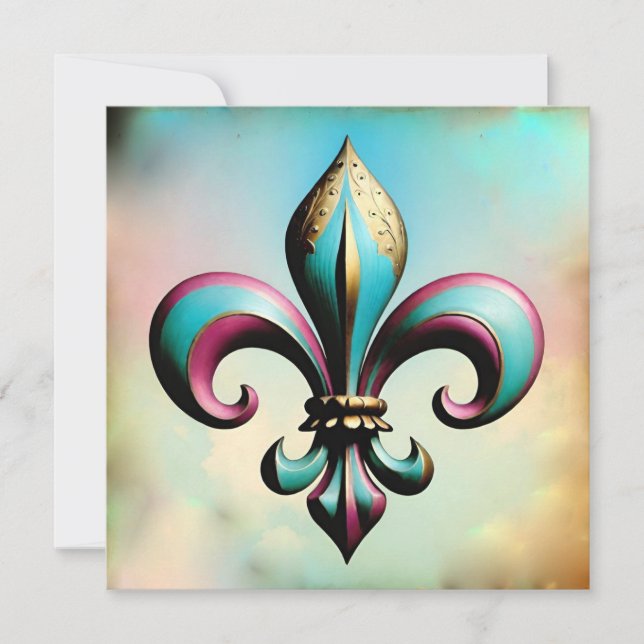 Fleur de lis Greeting Card (Front)