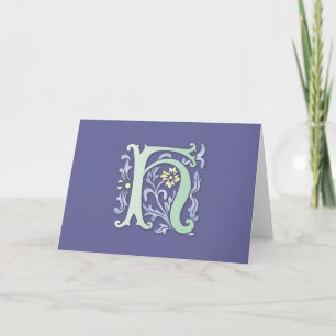 Fleur-de-lis H Monogram Holiday Card