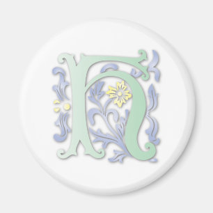 Fleur-de-lis H Monogram Magnet