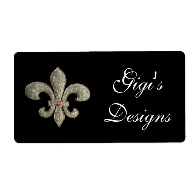 Fleur de lis handmade labels (Front)