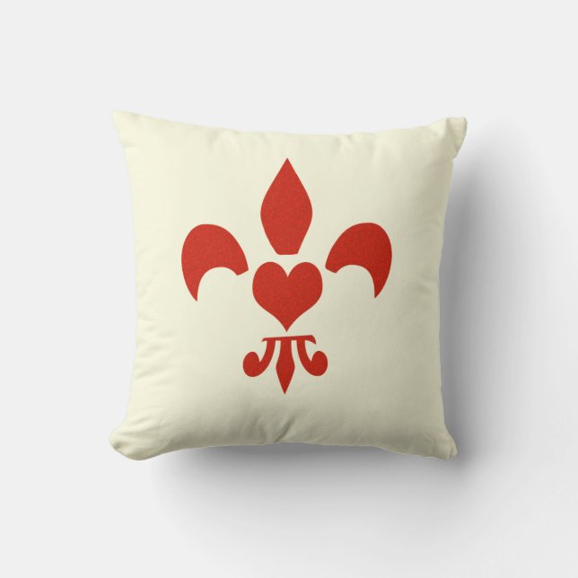 Fleur de Lis Heart Cushion (Front)