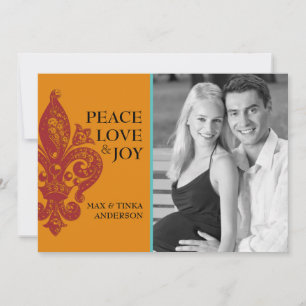 Fleur De Lis Holiday Greeting Card