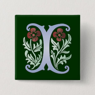 Fleur-de-lis I Monogram 15 Cm Square Badge