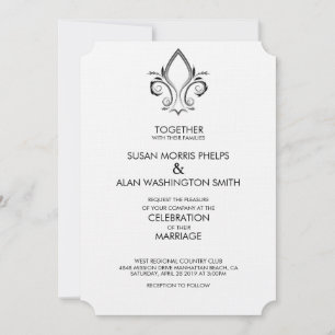 Fleur De Lis Icon Wedding Invitation
