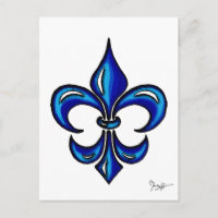 Fleur de Lis in Blue
