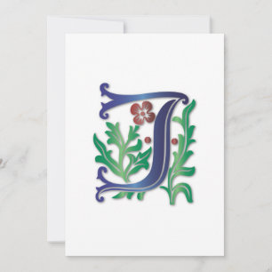 Fleur-de-lis J Monogram Invitation