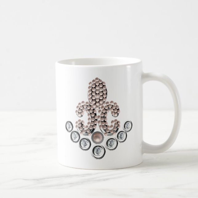 Fleur De Lis-jewelled Coffee Mug (Right)