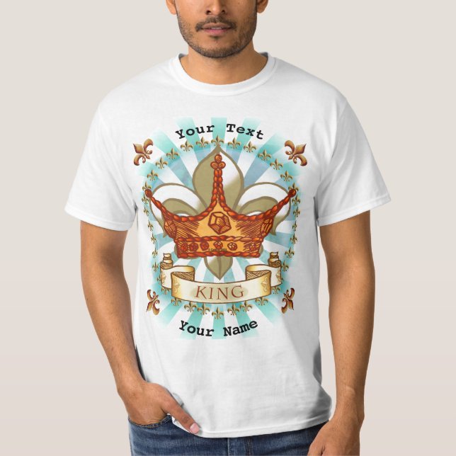 Fleur De Lis  King Dad custom  t-shirt (Front)