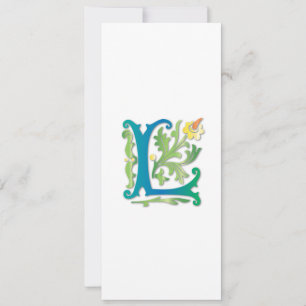 Fleur-de-lis L Monogram Invitation