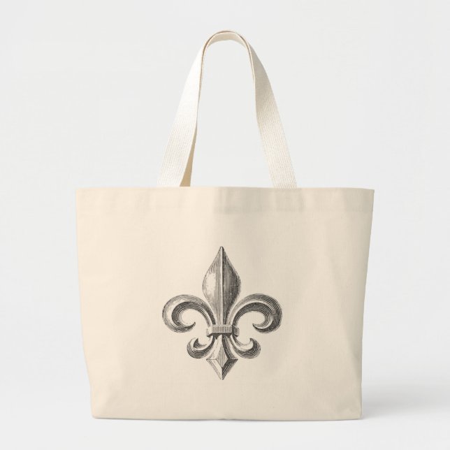 Fleur de Lis Large Tote Bag (Front)