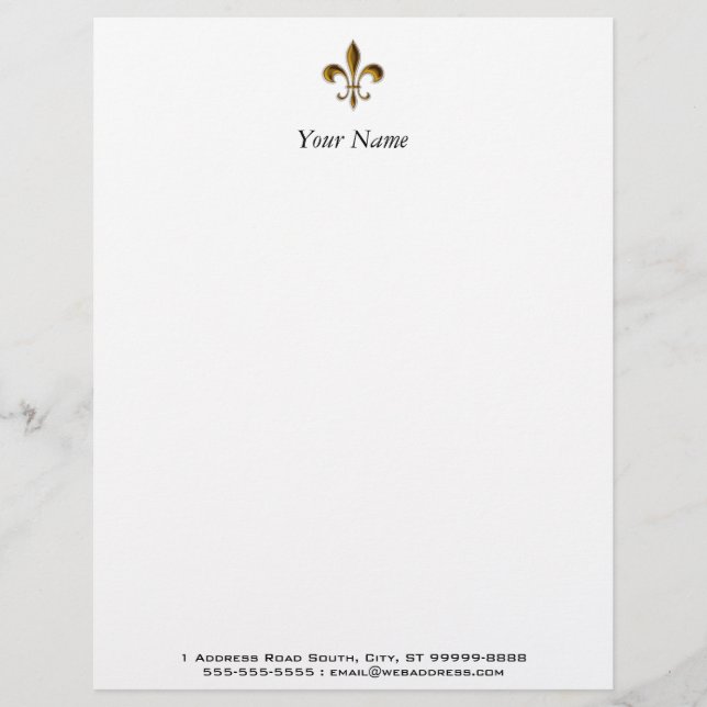 Fleur De Lis Letterhead (Front)