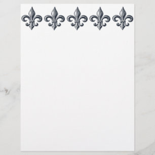 Fleur de lis letterhead stationery
