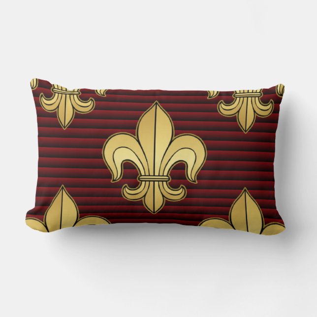 Fleur de lis lumbar cushion (Front)