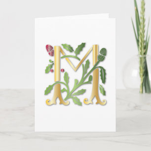Fleur-de-lis M Monogram Note Card