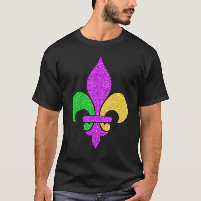 Fleur De Lis Mardi Gras 2023 Adult Men Women Boys  T-Shirt (Front)