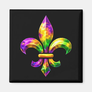 Fleur De Lis Mardi Gras 2026 Symbol Louisiana New Magnet