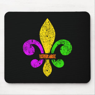 Fleur De Lis Mardi Gras Funny Top New Orleans Wome Mouse Pad