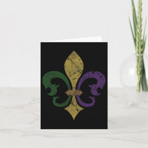 Fleur De Lis Mardi Gras New Orleans S Men Women Yo Card