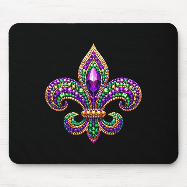 Fleur-de-lis Mardi Gras Symbol Carnival Parade Cos Mouse Pad (Front)