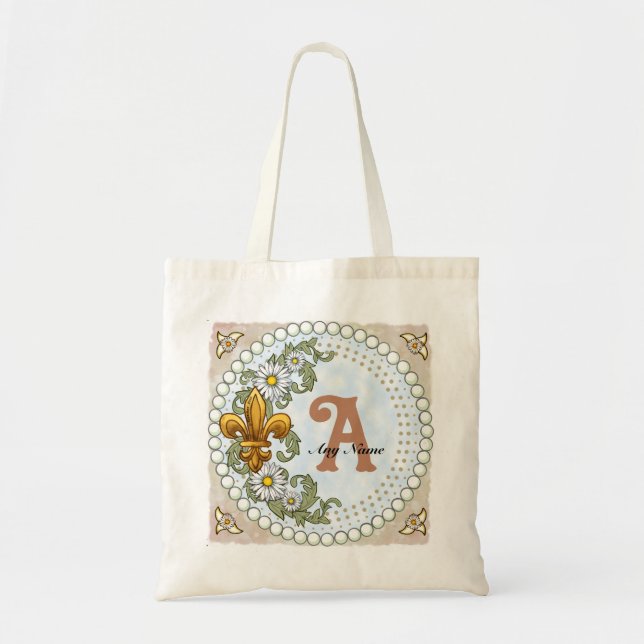 Fleur De Lis Monogram  Tote Bag (Front)