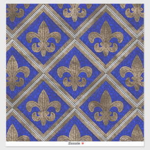 Fleur-de-lis mosaic tile pattern