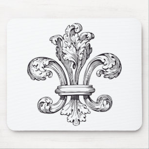 fleur de lis mouse pad