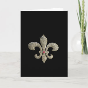 Fleur de lis NOLA Bride Bling Card