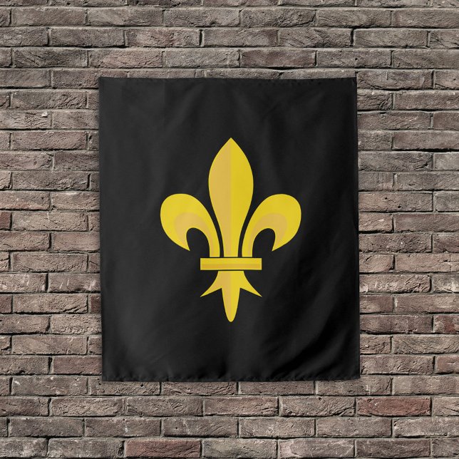 Fleur de Lis on Black Tapestry (Fleur de Lis on Black Tapestry)