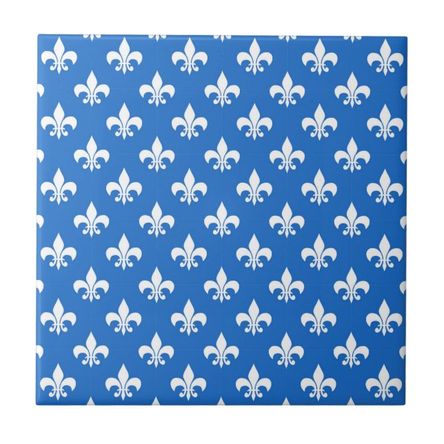 Fleur-de-lis on Blue Tile (Front)