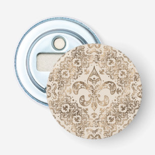 Fleur-de-lis Ornament - pastel gold Bottle Opener