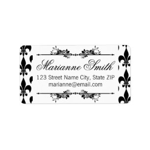 "Fleur-de-lis" Ornate Labels